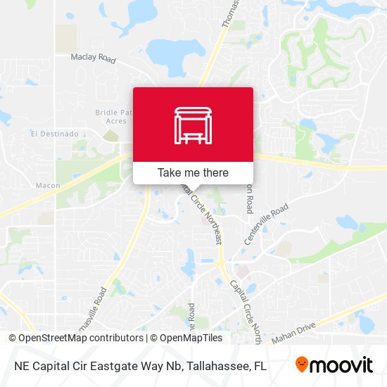NE Capital Cir Eastgate Way Nb map