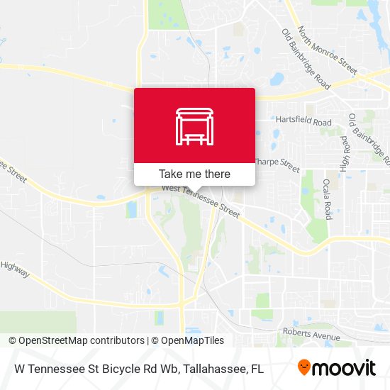 W Tennessee St Bicycle Rd Wb map