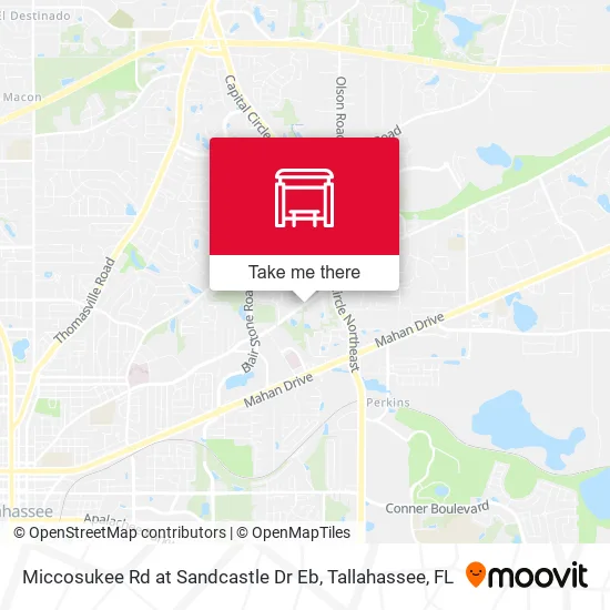 Mapa de Miccosukee Rd at Sandcastle Dr Eb
