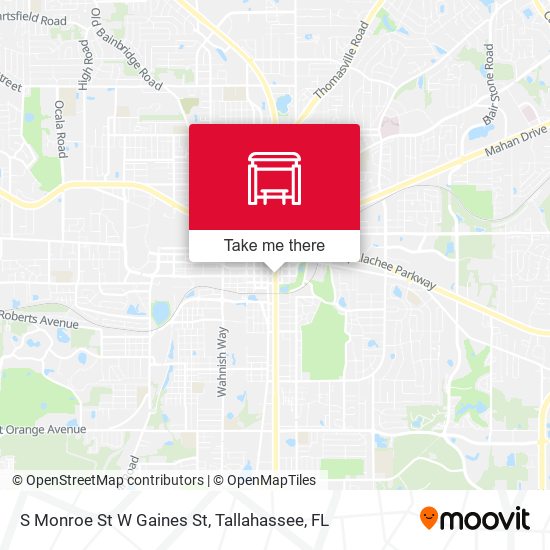 S Monroe St W Gaines St map