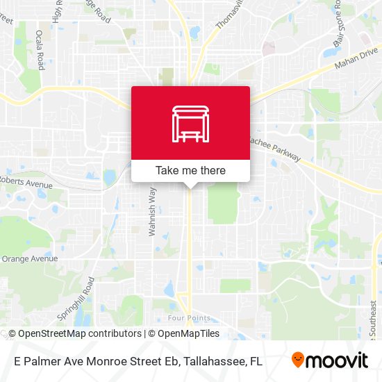 E Palmer Ave Monroe Street Eb map