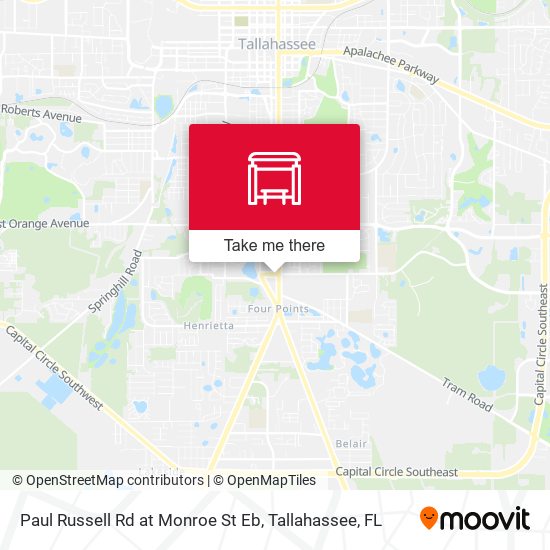 Paul Russell Rd at Monroe St Eb map