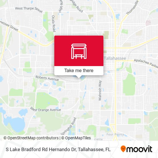 S Lake Bradford Rd Hernando Dr map
