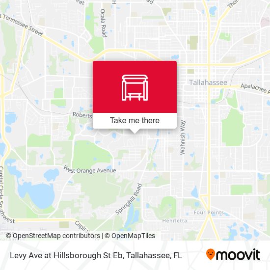 Levy Ave at Hillsborough St Eb map