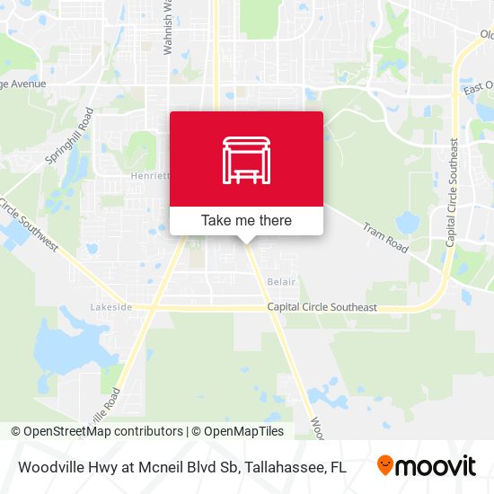 Woodville Hwy at Mcneil Blvd Sb map