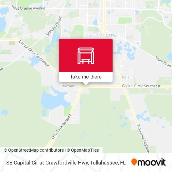 SE Capital Cir at Crawfordville Hwy map