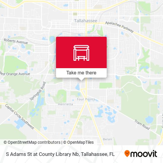 S Adams St at County Library Nb map