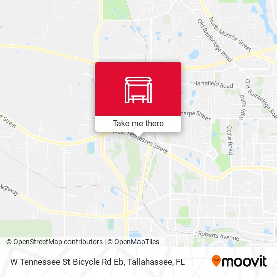 W Tennessee St Bicycle Rd Eb map