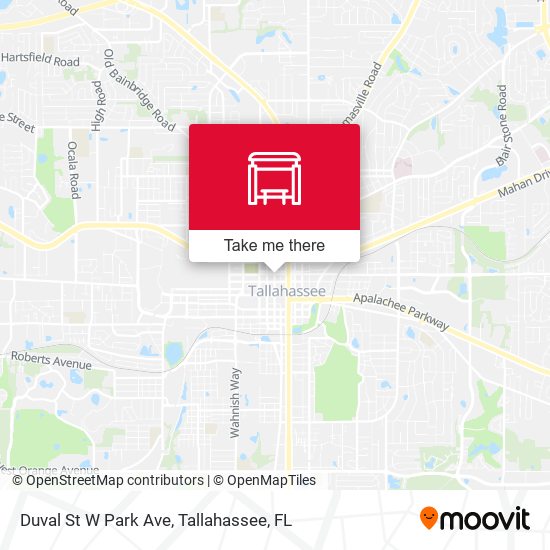 Duval St W Park Ave map
