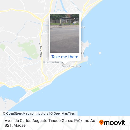 Mapa Avenida Carlos Augusto Tinoco Garcia Próximo Ao 821