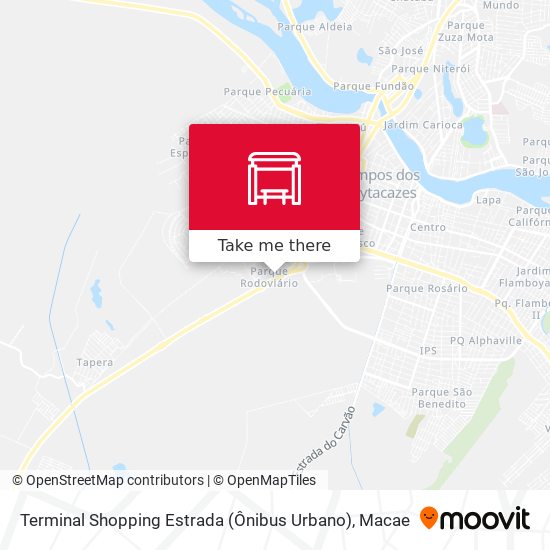 Terminal Shopping Estrada (Ônibus Urbano) map
