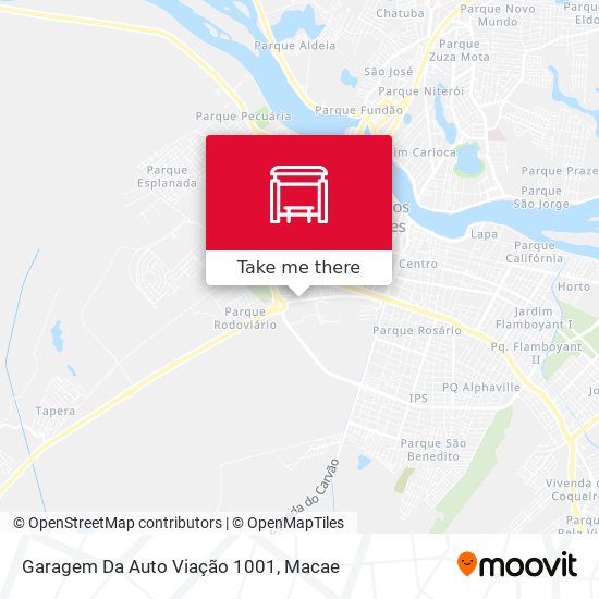 Mapa Garagem Da Auto Viação 1001