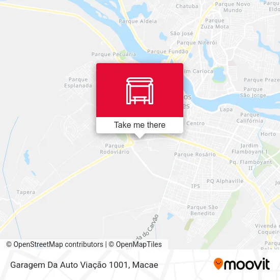 Garagem Da Auto Viação 1001 map