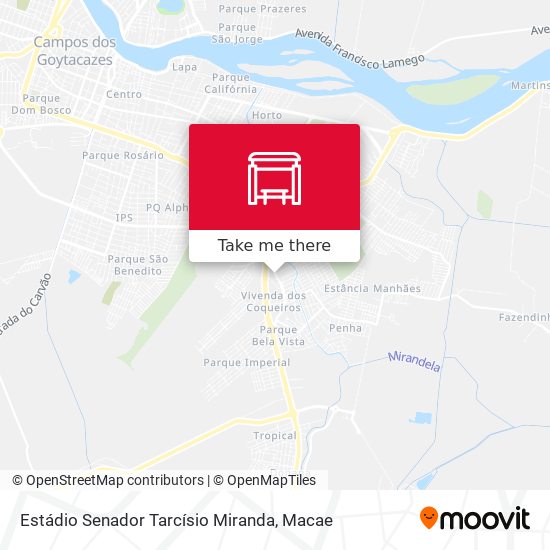 Estádio Senador Tarcísio Miranda map