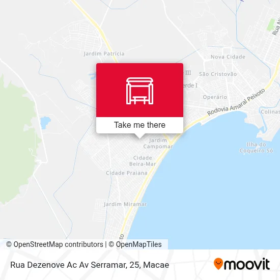 Rua Dezenove Ac Av Serramar, 25 map