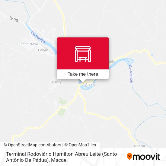 Terminal Rodoviário Hamilton Abreu Leite (Santo Antônio De Pádua) map