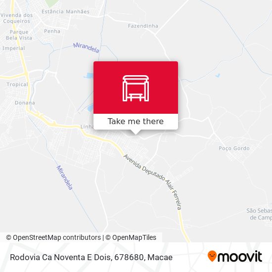 Rodovia Ca Noventa E Dois, 678680 map