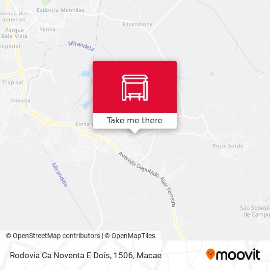 Rodovia Ca Noventa E Dois, 1506 map