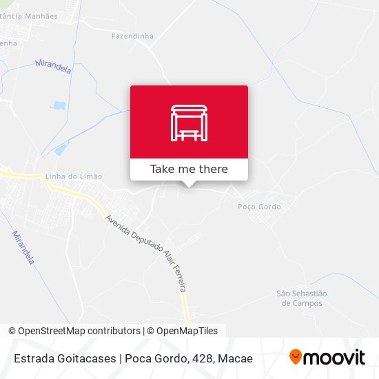 Estrada Goitacases | Poca Gordo, 428 map