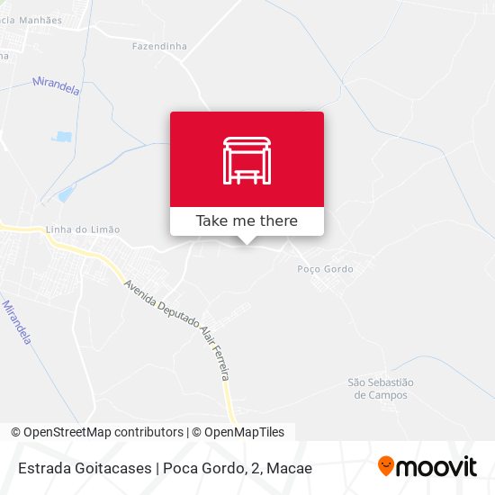 Estrada Goitacases | Poca Gordo, 2 map