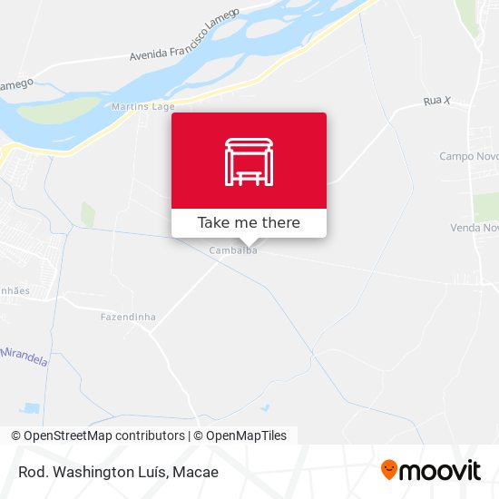 Rod. Washington Luís map