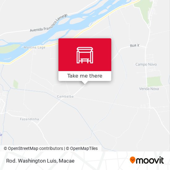 Rod. Washington Luís map