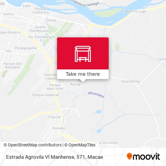 Estrada Agrovila Vl Manhense, 571 map