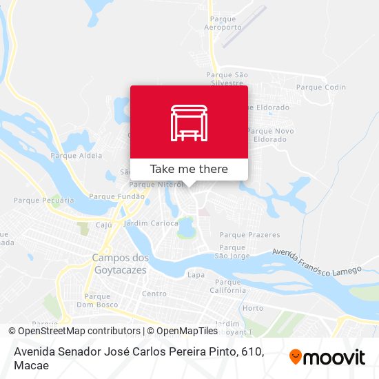 Mapa Avenida Senador José Carlos Pereira Pinto, 610