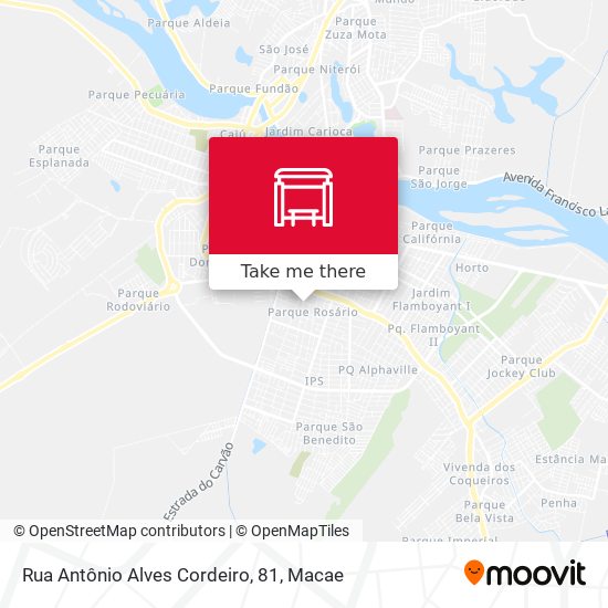 Rua Antônio Alves Cordeiro, 81 map