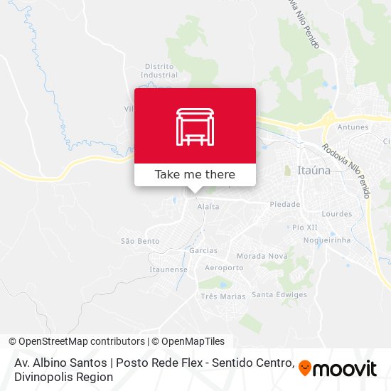 Av. Albino Santos | Posto Rede Flex - Sentido Centro map
