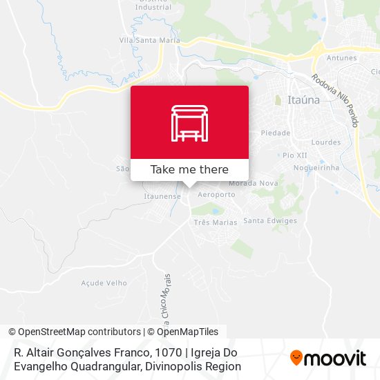 R. Altair Gonçalves Franco, 1070 | Igreja Do Evangelho Quadrangular map