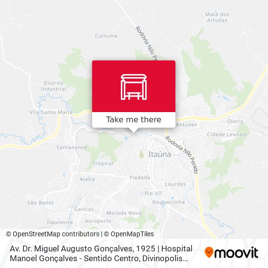 Av. Dr. Miguel Augusto Gonçalves, 1925 | Hospital Manoel Gonçalves - Sentido Centro map