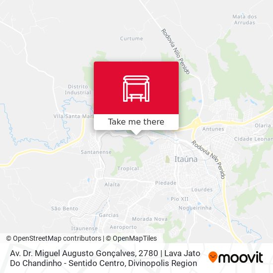 Mapa Av. Dr. Miguel Augusto Gonçalves, 2780 | Lava Jato Do Chandinho - Sentido Centro