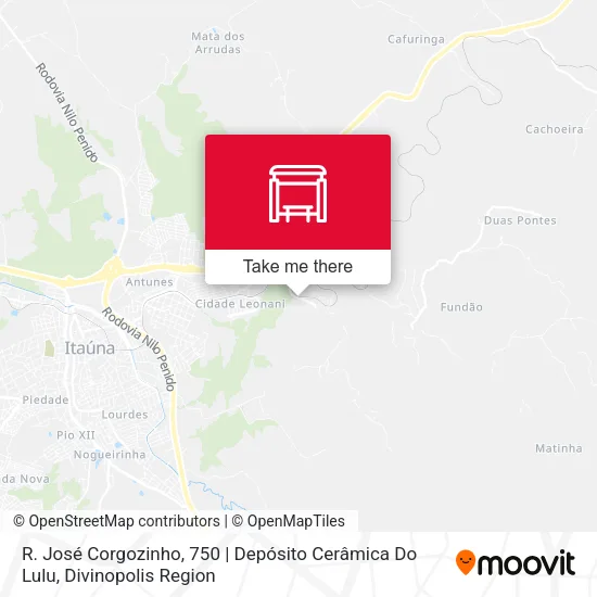 R. José Corgozinho, 750 | Depósito Cerâmica Do Lulu map