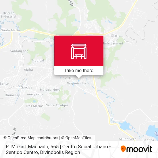 R. Mozart Machado, 565 | Centro Social Urbano - Sentido Centro map