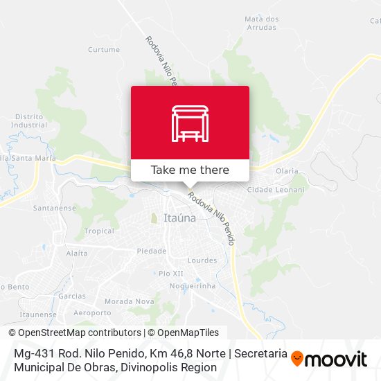 Mapa Mg-431 Rod. Nilo Penido, Km 46,8 Norte | Secretaria Municipal De Obras