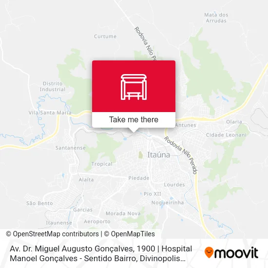 Av. Dr. Miguel Augusto Gonçalves, 1900 | Hospital Manoel Gonçalves - Sentido Bairro map