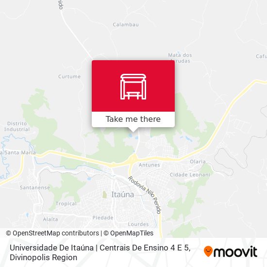 Universidade De Itaúna | Centrais De Ensino 4 E 5 map