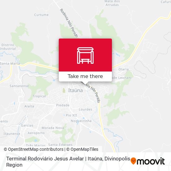 Mapa Terminal Rodoviário Jesus Avelar | Itaúna