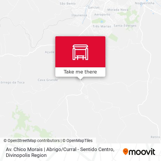 Av. Chico Morais | Abrigo / Curral - Sentido Centro map