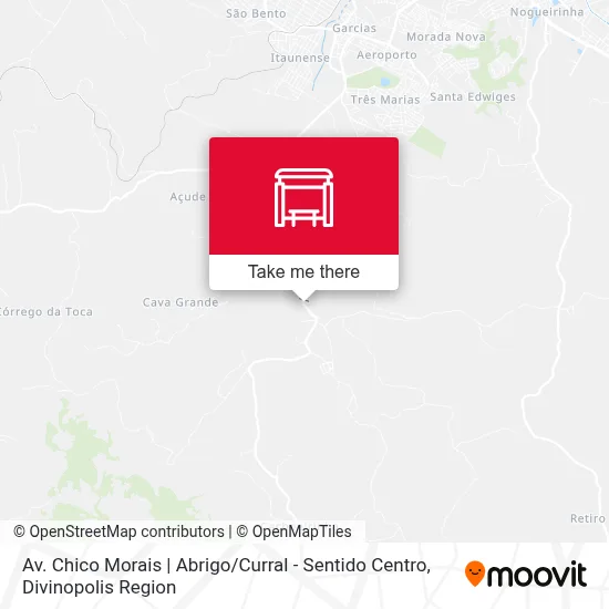Av. Chico Morais | Abrigo / Curral - Sentido Centro map