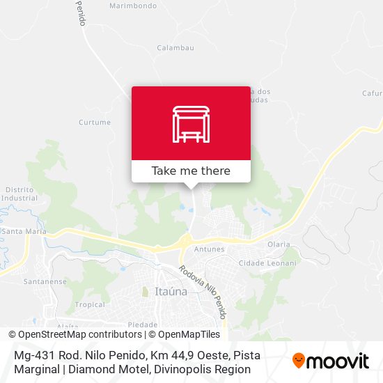 Mapa Mg-431 Rod. Nilo Penido, Km 44,9 Oeste, Pista Marginal | Diamond Motel