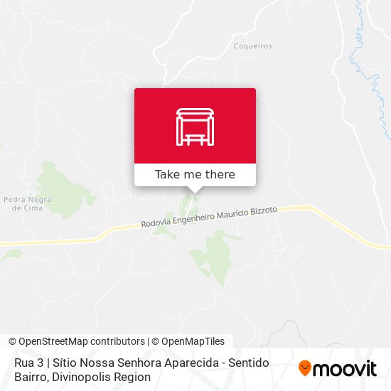 Rua 3 | Sítio Nossa Senhora Aparecida - Sentido Bairro map