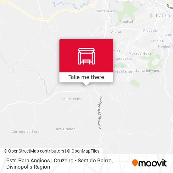 Estr. Para Angicos | Cruzeiro - Sentido Bairro map