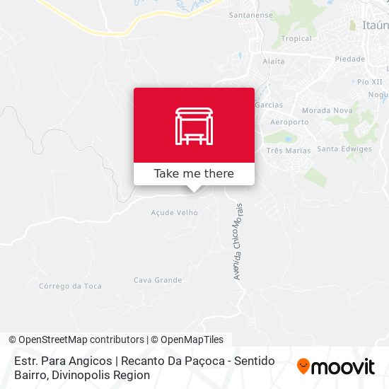 Estr. Para Angicos | Recanto Da Paçoca - Sentido Bairro map