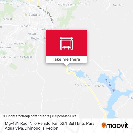 Mapa Mg-431 Rod. Nilo Penido, Km 52,1 Sul | Entr. Para Água Viva