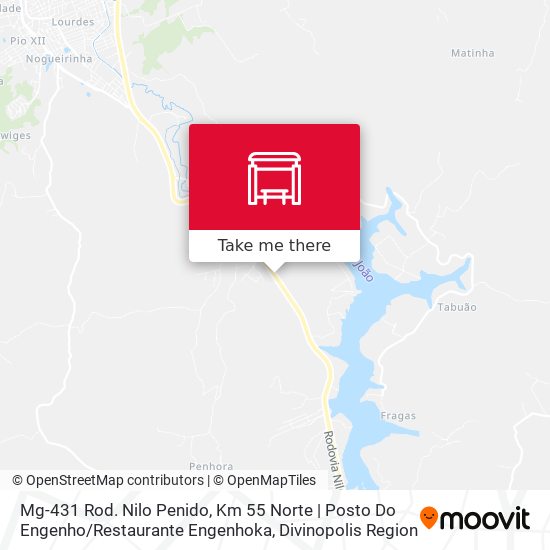 Mapa Mg-431 Rod. Nilo Penido, Km 55 Norte | Posto Do Engenho / Restaurante Engenhoka