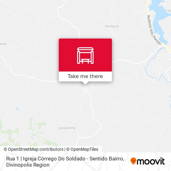 Rua 1 | Igreja Córrego Do Soldado - Sentido Bairro map