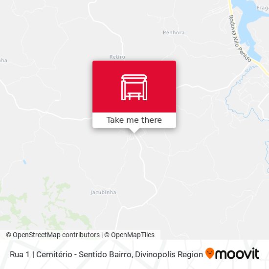 Rua 1 | Cemitério - Sentido Bairro map