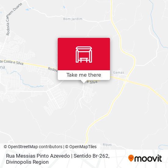 Rua Messias Pinto Azevedo | Sentido Br-262 map